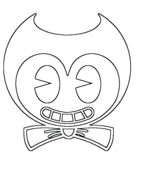 Bendy ve Mürekkep Makinesi boyama sayfası,  coloring page, Bendy’s Face, 