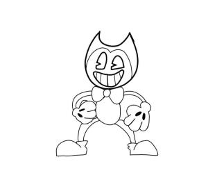 Bendy ve Mürekkep Makinesi boyama sayfası,  coloring page, şirin Bebek Bendy, 