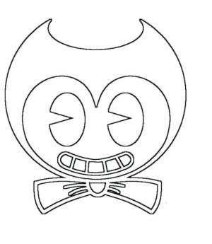 Bendy ve Mürekkep Makinesi boyama sayfası,  coloring page, Bükülmüş Yüz, 