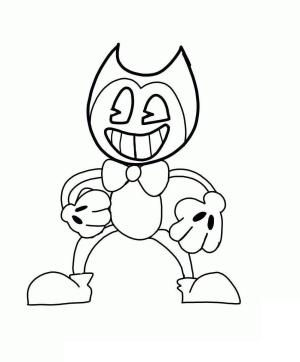 Bendy ve Mürekkep Makinesi boyama sayfası,  coloring page, Bendy Komik, 