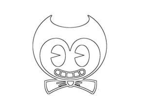 Bendy ve Mürekkep Makinesi boyama sayfası,  coloring page, Kavisli Yüz, 