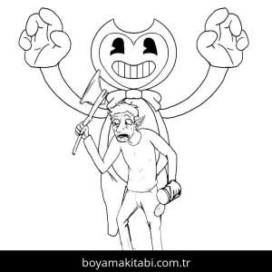 Bendy boyama sayfası – yaratıcılık, eğlenceli etkinlik