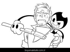 Bendy boyama sayfası – keyifli zaman, renkli çizimler