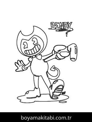 Bendy boyama sayfası – eğitici aktivite, yaratıcılık