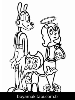 Bendy boyama sayfası – eğitici aktivite, yaratıcılık