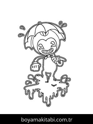 Bendy boyama sayfası – ücretsiz yazdır, boyama etkinliği