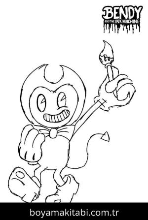 Bendy boyama sayfası – evde etkinlik, ücretsiz yazdır