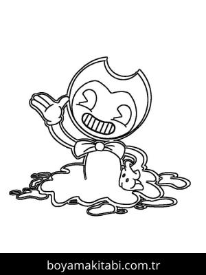 Bendy boyama sayfası – çocuk aktivitesi, PDF indir