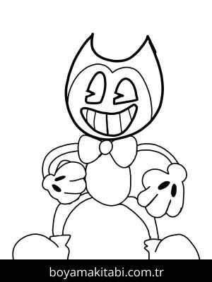Bendy boyama sayfası – kolay boyama, eğitici aktivite