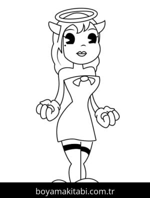 Bendy boyama sayfası – PDF indir, sevimli karakter