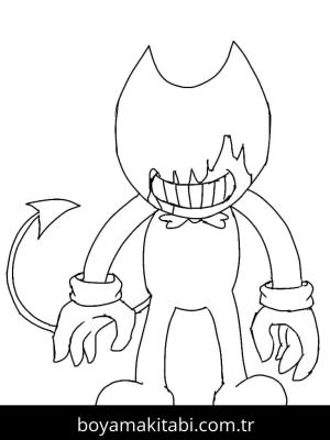 Bendy boyama sayfası – renkli çizimler, okul öncesi