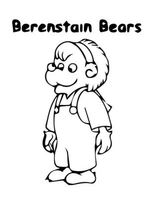 Berenstain Ayıları boyama sayfası,  coloring page, Berenstain Ayıları Gülümsüyor, 