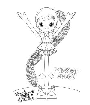 Betty Spaghetty boyama sayfası,  coloring page, Pop yıldızı Betty Spaghetty, 