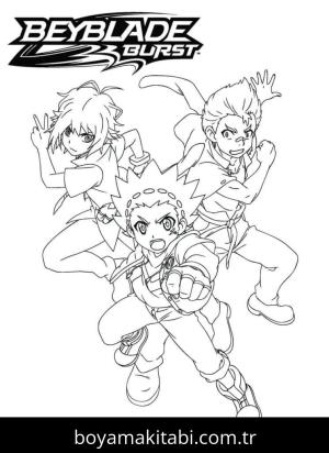 Beyblade boyama sayfası – yaratıcılık, eğlenceli etkinlik