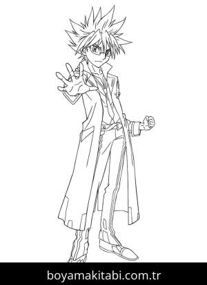 Beyblade boyama sayfası – el becerilerini geliştirir, boyama çalışması