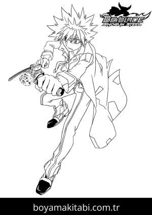 Beyblade boyama sayfası – çocuk aktivitesi, PDF indir