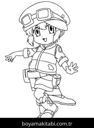 Beyblade boyama sayfası – sanatsal çalışma, çocuklar için