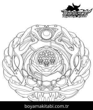 Beyblade boyama sayfası – sanatsal çalışma, çocuklar için