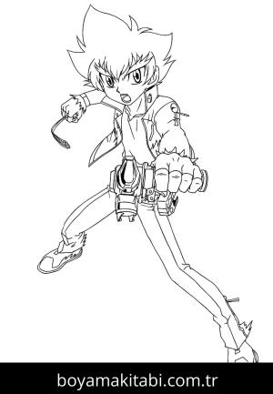 Beyblade boyama sayfası – kolay boyama, eğitici aktivite