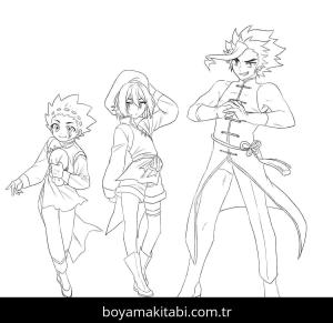 Beyblade boyama sayfası – keyifli zaman, renkli çizimler