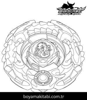 Beyblade boyama sayfası – renkli çizimler, okul öncesi