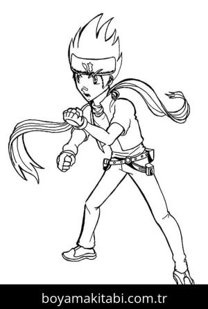 Beyblade boyama sayfası – sanatsal çalışma, çocuklar için