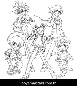 Beyblade boyama sayfası – PDF indir, sevimli karakter