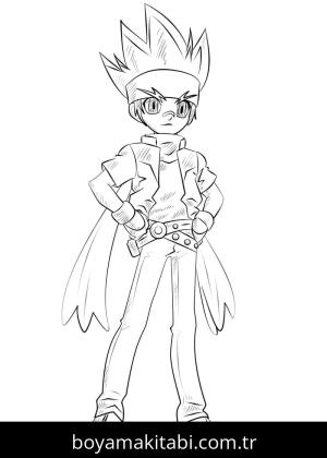 Beyblade boyama sayfası – el becerilerini geliştirir, boyama çalışması