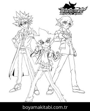 Beyblade boyama sayfası – boyama çalışması, yaratıcılığı geliştirir