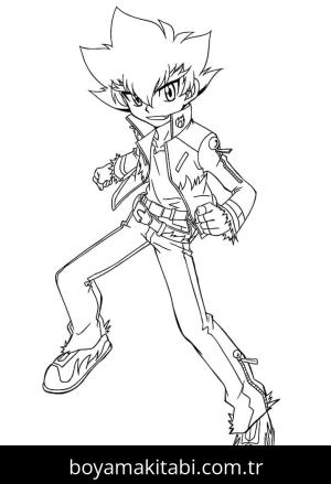 Beyblade boyama sayfası – evde etkinlik, ücretsiz yazdır