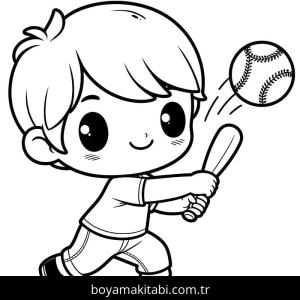 Beyzbol boyama sayfası 53088, Baseball coloring page, 