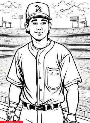 Beyzbol boyama sayfası, Baseball coloring page, , 