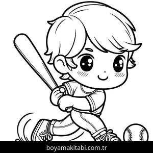 Beyzbol boyama sayfası 53077, Baseball coloring page, 