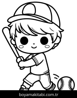 Beyzbol boyama sayfası 53071, Baseball coloring page, 