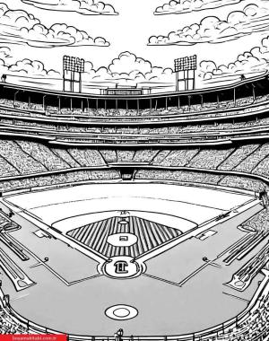 Beyzbol boyama sayfası, Baseball coloring page, , 