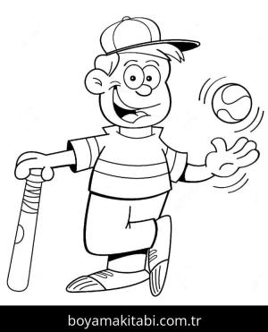 Beyzbol boyama sayfası 53086, Baseball coloring page, 