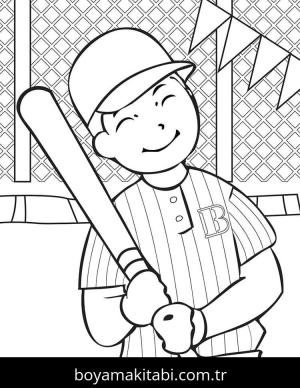 Beyzbol boyama sayfası 53080, Baseball coloring page, 