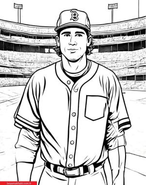 Beyzbol boyama sayfası, Baseball coloring page, , 