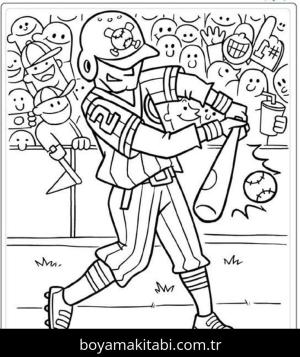 Beyzbol boyama sayfası 53099, Baseball coloring page, 