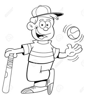 Beyzbol boyama sayfası, Baseball coloring page, Beyzbol Oynamak, 