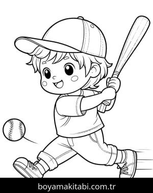 Beyzbol boyama sayfası 53089, Baseball coloring page, 