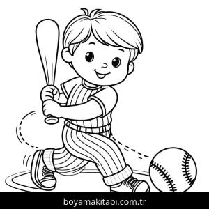 Beyzbol boyama sayfası 53069, Baseball coloring page, 