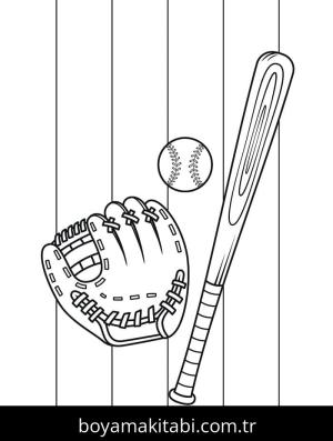 Beyzbol boyama sayfası 53067, Baseball coloring page, 