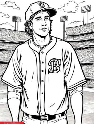 Beyzbol boyama sayfası, Baseball coloring page, , 