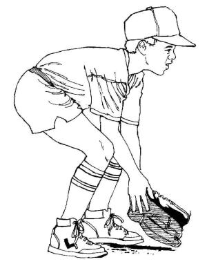 Beyzbol boyama sayfası, Baseball coloring page, Küçük çocuk Oynayan Beyzbol, 