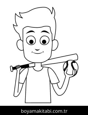 Beyzbol boyama sayfası 53076, Baseball coloring page, 