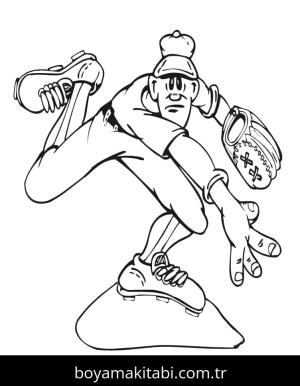 Beyzbol boyama sayfası 53068, Baseball coloring page, 