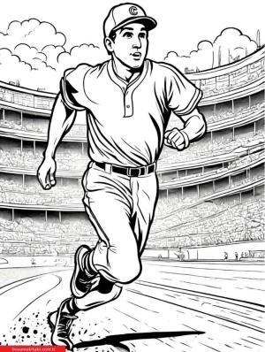 Beyzbol boyama sayfası, Baseball coloring page, , 