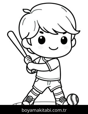 Beyzbol boyama sayfası 53098, Baseball coloring page, 