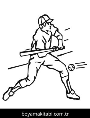 Beyzbol boyama sayfası 53082, Baseball coloring page, 